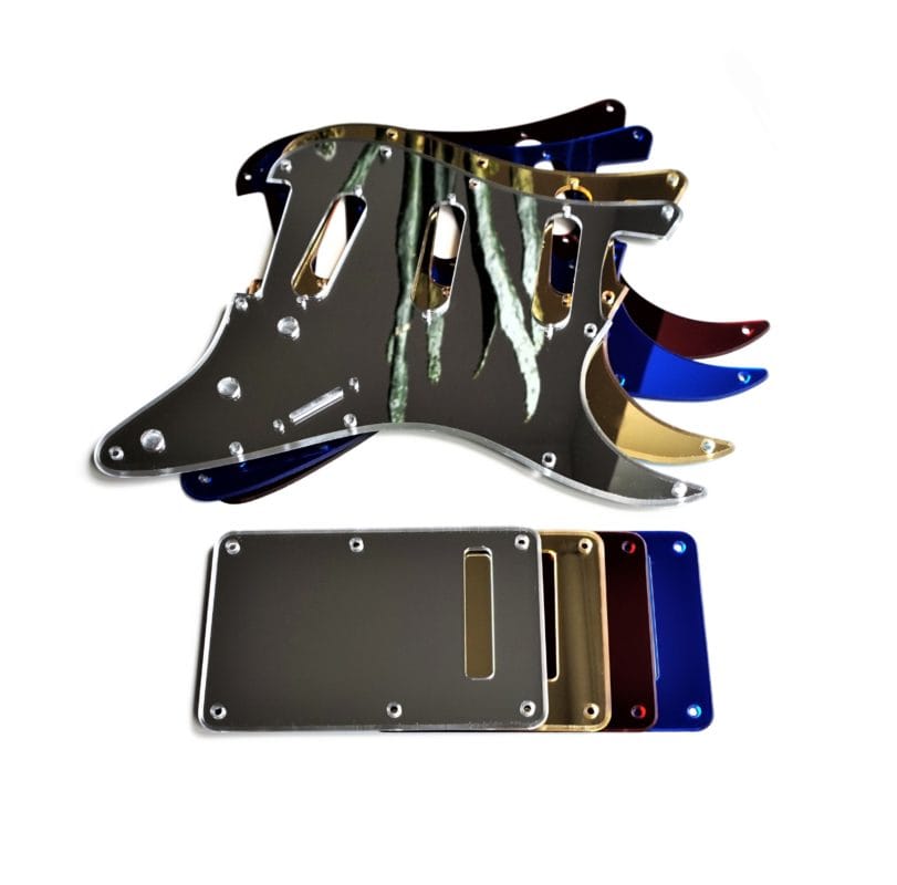 Mirror Stratocaster Pickguard Scratchplate Guitar Anatomy