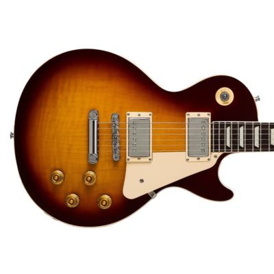 Sunburst Les Paul-style guitar