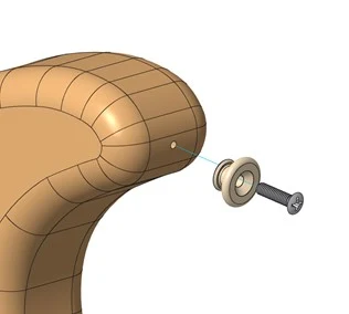 Figure 2E: strat button fit upper