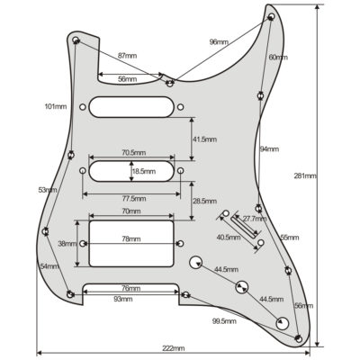 Stratocaster HSS Humbucker Pickguard Scratchplate | Guitar Anatomy