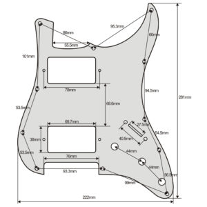 HH Humbucker Pickguard by Guitar Anatomy