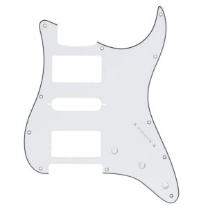 White HSH Humbucker Pickguard by Guitar Anatomy