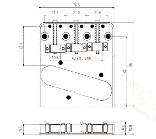 Telecaster Ashtray Bridge by Guitar Anatomy