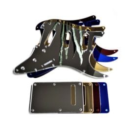 Mirror Stratocaster Electric Guitar Pickguard Scratchplate and Backplate