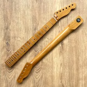 Telecaster Compatible Roasted Maple Guitar Neck Gloss 22 Fret