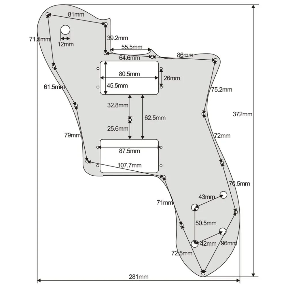 Tele Deluxe Pickguard by Guitar Anatomy