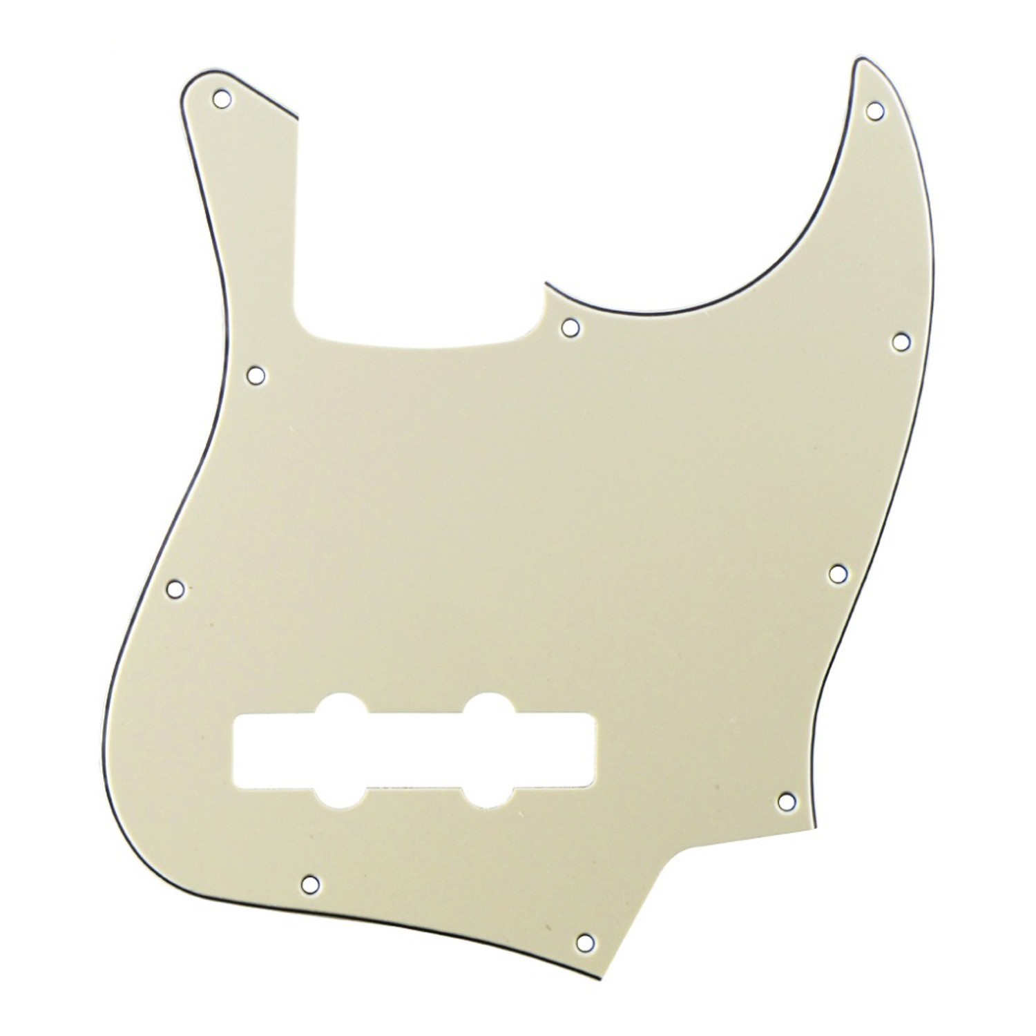 1Ply Sparkle Silver Color FLEOR 10 Hole Jazz Bass Pickguard Scratch Plate w/Screws for 4 Strings American/Mexican Standard Jazz Bass Part 