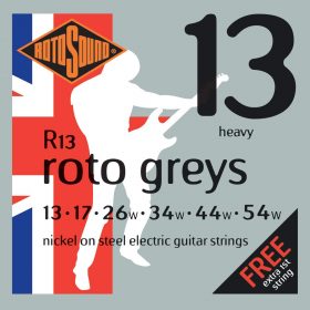 ROTOSOUND - R13 Roto Grey Nickel Electric Guitar Strings 13-54 Heavy