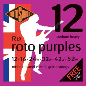 ROTOSOUND - R12 Roto Purple Nickel Electric Guitar Strings 12-52 Medium Heavy