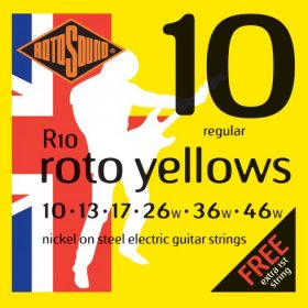 ROTOSOUND - R10 Roto Yellow Nickel Electric Guitar Strings 10-46 Regular