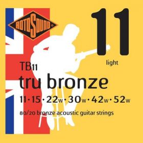 ROTOSOUND - TB11 Tru Bronze string set acoustic 80/20 bronze 11-52