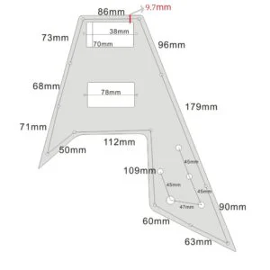 Flying V Pickguard by Guitar Anatomy
