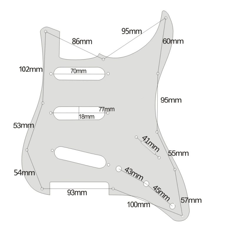 Stratocaster Brushed Aluminium Scratch Plate | Guitar Anatomy