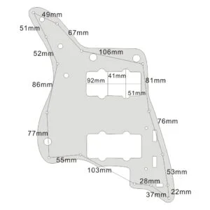 Alternative view of Brushed Aluminium Jazzmaster Electric Guitar Pickguard