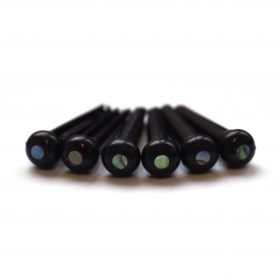 Black Guitar Bridge Pins String Pegs with Abalone Inlay