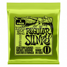 Ernie Ball Guitar Strings - REGULAR SLINKY 10-46 (3 SET PACK)