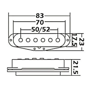 Alternative view of Wilkinson WOVS Vintage Single Coil Pickup for Stratocaster Guitars - Black (Full Set)