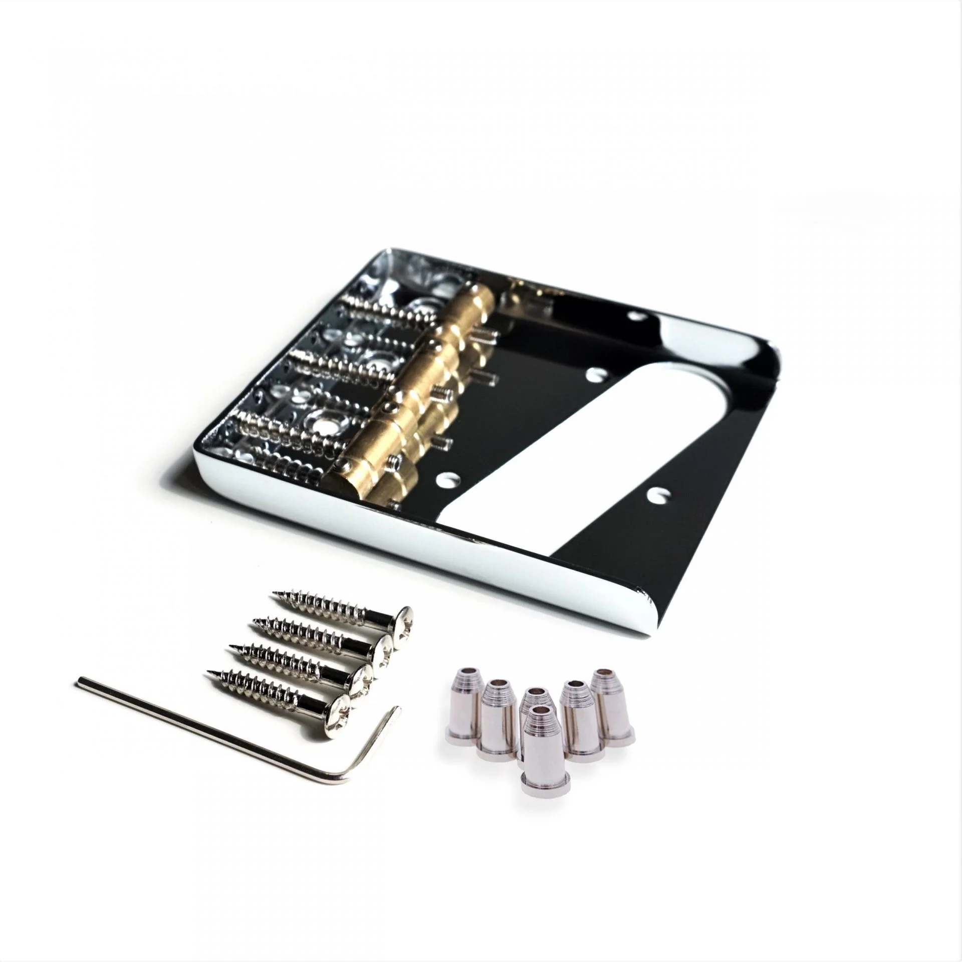 Telecaster Ashtray Bridge with string ferrules by Guitar Anatomy