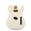 Telecaster Compatible Guitar Body - Vintage White Nitro Satin- 2 Piece American Alder