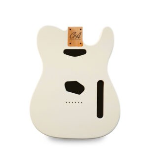 Telecaster Guitar Body - Vintage White Nitro Satin- 2 Piece American Alder