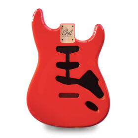 Stratocaster Compatible Guitar Body SSS - Torino Red - 2 Piece American Alder