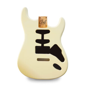 Stratocaster Compatible Guitar Body HSS - Vintage Cream Nitro Satin - 2 Piece American Alder