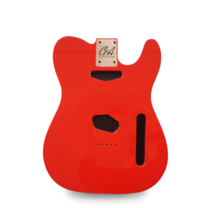 Telecaster Compatible Guitar Body - Torino Red with Vintage Cream Binding - 2 Piece American Alder