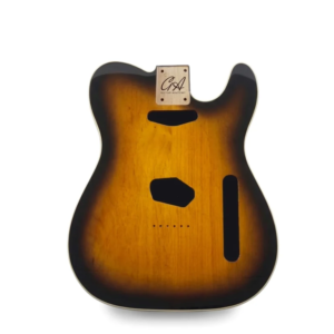 Telecaster Guitar Body - Sunburst with Vintage Cream Binding - 2 Piece American Alder