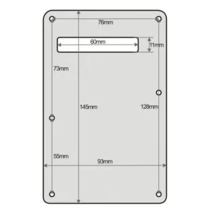 Alternative view of Left Handed Strat Stratocaster Electric Guitar Back Plate Trem Tremolo cover USA MEX FIT