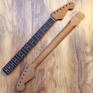 Stratocaster Compatible Roasted Maple and Rosewood Vintage Guitar Neck Stainless Steel - Unfinished