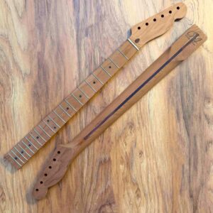 Telecaster Compatible Roasted Maple Vintage Guitar Neck Nitro Satin 21 Fret Unfinished