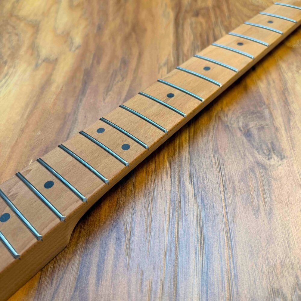 Telecaster Compatible Roasted Maple Vintage Guitar Neck Nitro Satin 21 Fret Unfinished - Image 3