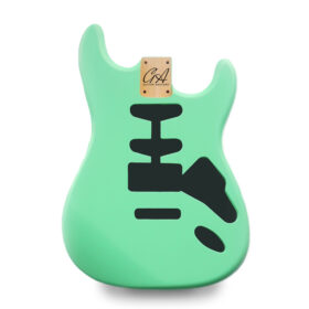 Stratocaster Compatible Guitar Body HSS - Seafoam Green Nitro Satin - 2 Piece American Alder