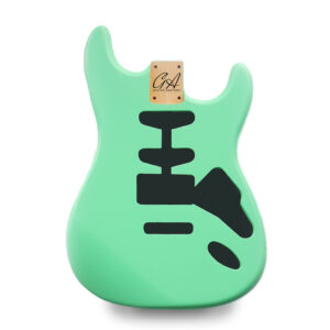 Stratocaster Compatible Guitar Body HSS - Seafoam Green Nitro Satin - 2 Piece American Alder