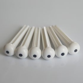 White Guitar Bridge Pins String Pegs with Black Dot Inlay