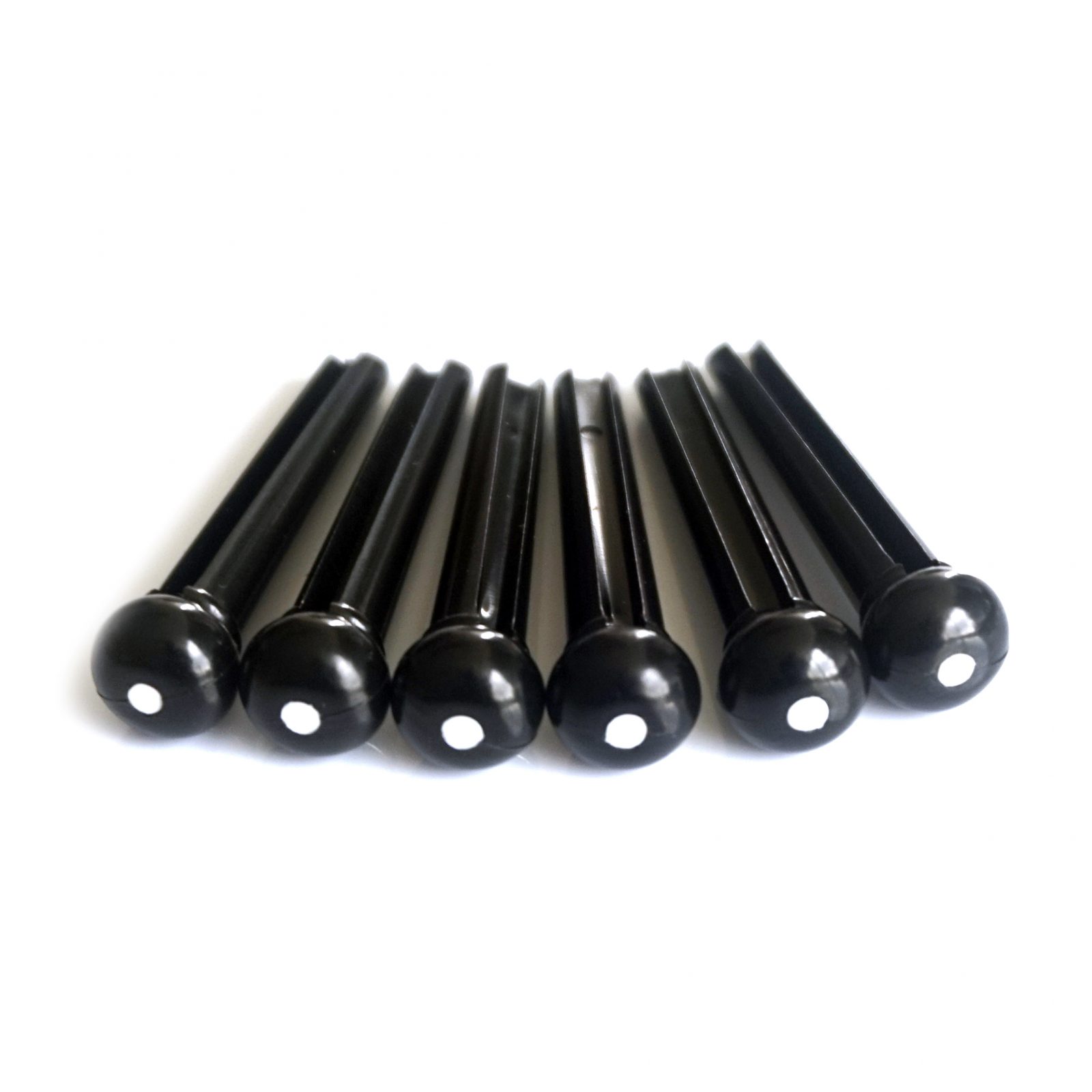 Black String Pin Black Guitar Bridge Pins String Pegs with White Dot Inlay