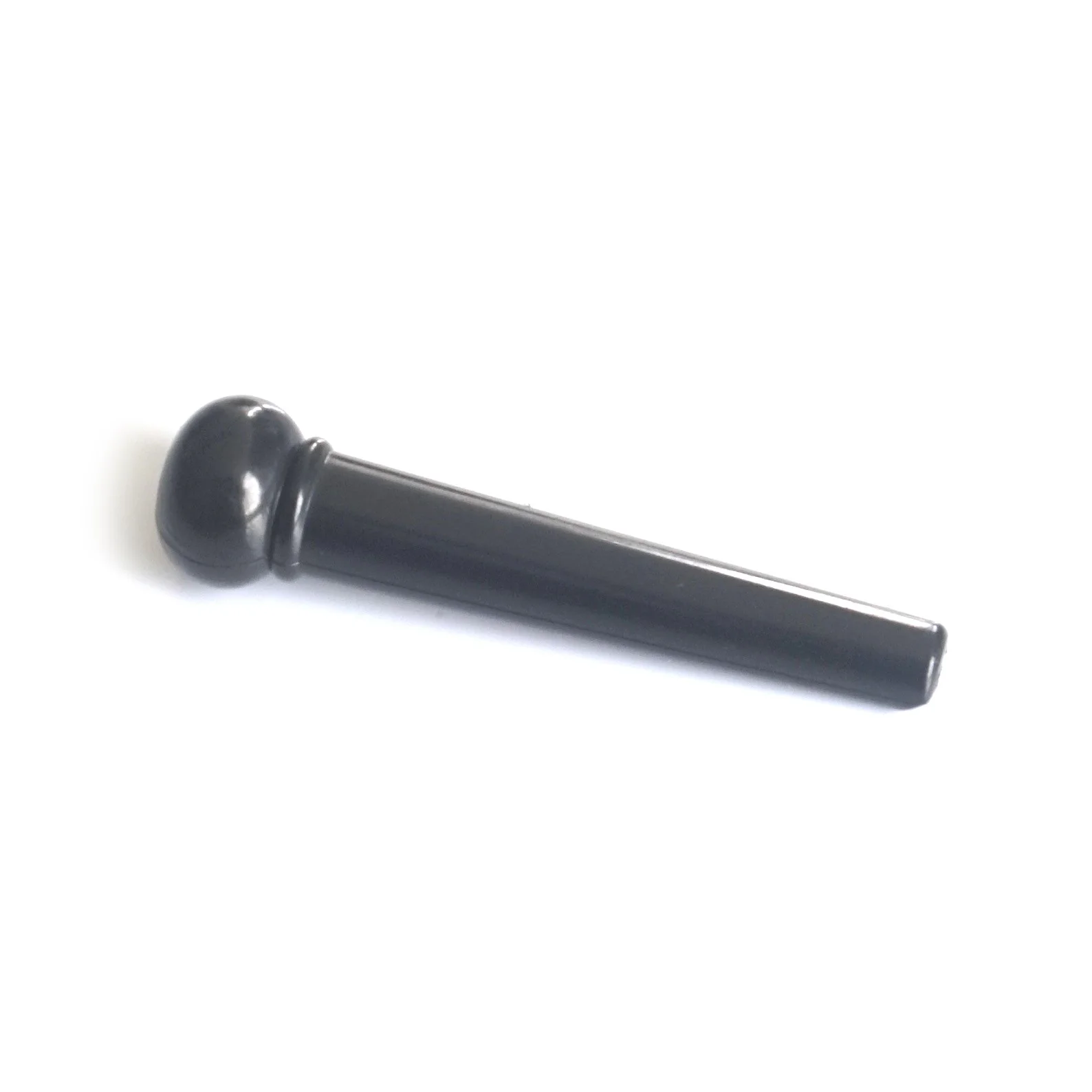 6 x Black Guitar Bridge Pins String Pegs with White Dot Inlay