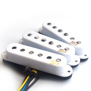 Fuzzy Duck™ Gold Series Single Coil Pickups for Stratocasters (White Full Set)