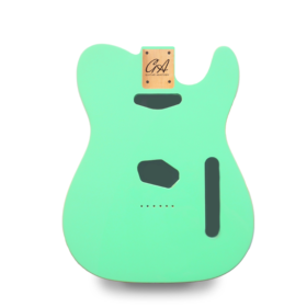 Telecaster Compatible Guitar Body - Seafoam Green with Vintage Cream Binding - 2 Piece American Alder
