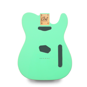 Telecaster Compatible Guitar Body - Seafoam Green with Vintage Cream Binding - 2 Piece American Alder