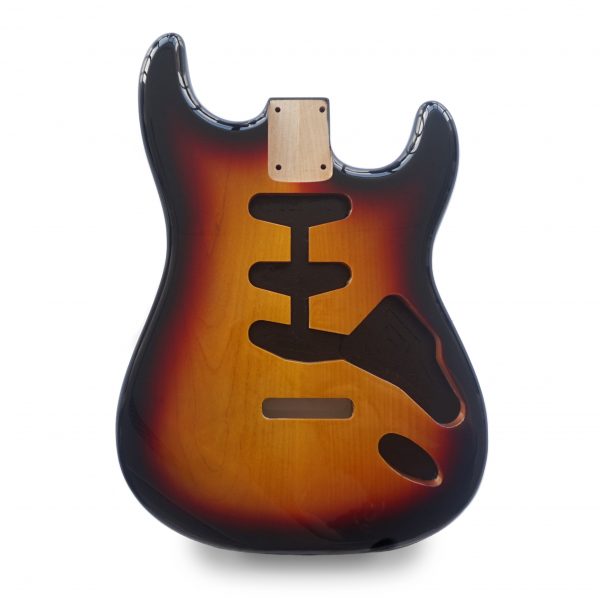 Stratocaster Guitar Body SSS - Sunburst - 2 Piece American Alder