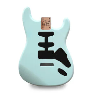 Stratocaster Compatible Guitar Body HSS - Sonic Blue Nitro Satin - 2 Piece American Alder
