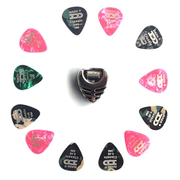 12x Pearloid Guitar Picks Plectrums Dadi Acoustic Electric with Pick Holder - Choice of Gauge | Guitar Anatomy