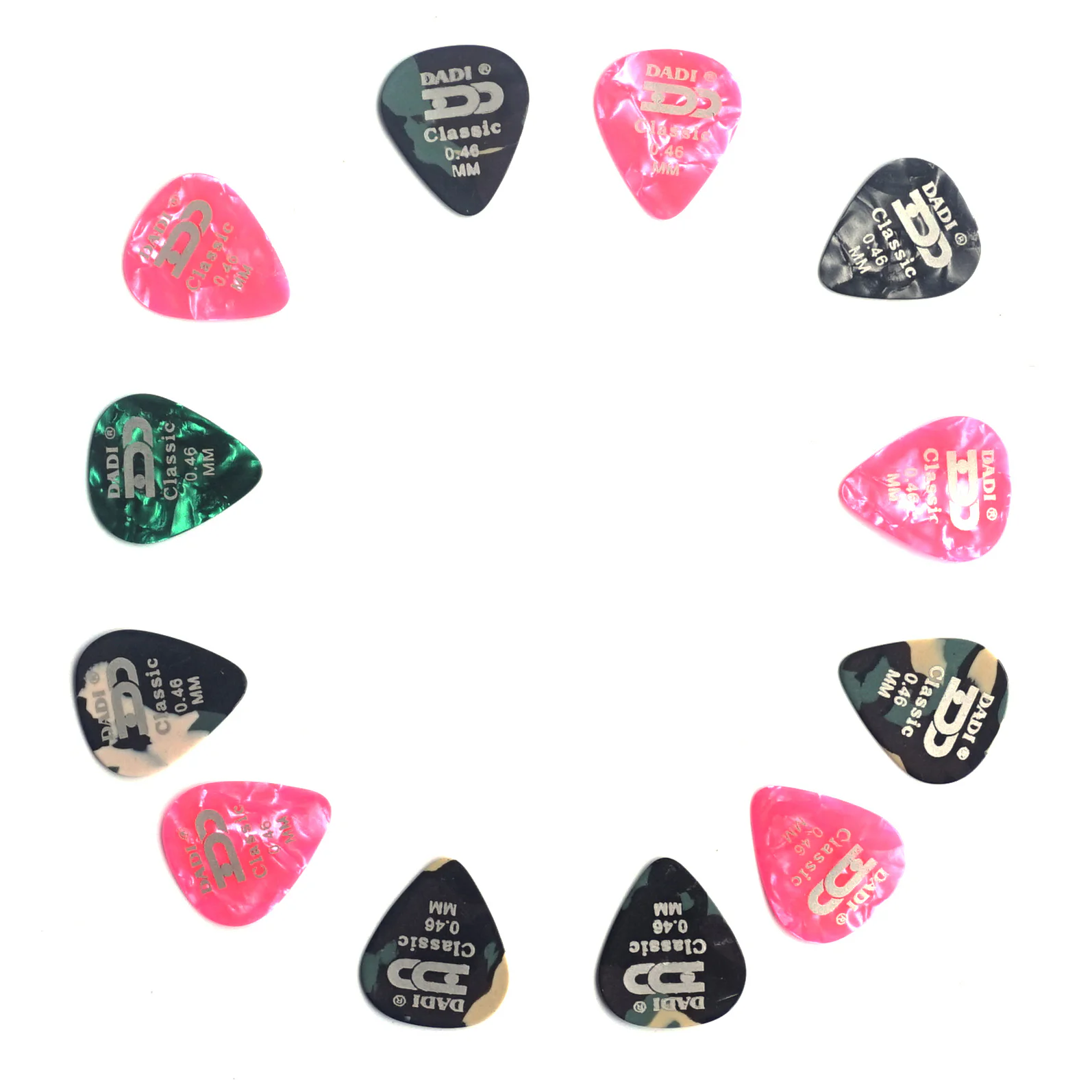 12x Pearloid Guitar Picks Plectrums Dadi Acoustic Electric - Choice of Gauge | Guitar Anatomy