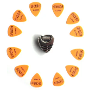 12x Matte Guitar Picks Soft Touch Extra Grip Plectrums Dadi Mixed Set Acoustic Electric with Pick Holder - Choice of Gauge | Guitar Anatomy