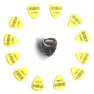 12x Matte Guitar Picks Soft Touch Extra Grip Plectrums Dadi Mixed Set Acoustic Electric with Pick Holder - Choice of Gauge | Guitar Anatomy