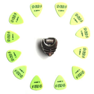 12x Matte Guitar Picks Soft Touch Extra Grip Plectrums Dadi Mixed Set Acoustic Electric with Pick Holder - Choice of Gauge | Guitar Anatomy