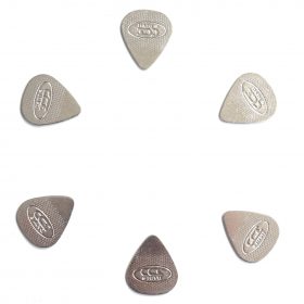 6x Extra Grip Aluminium Metal Guitar Picks Plectrums Dadi Acoustic Electric - 0.78mm