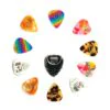 10x Pearloid Guitar Picks Plectrums S&B Mixed Set Acoustic Electric - 0.9mm Pick Holder | Guitar Anatomy