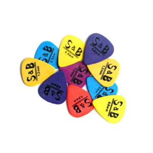 10x Matte Guitar Picks Soft Touch Extra Grip Plectrums S&B Mixed Set Acoustic Electric with Pick Holder | Guitar Anatomy